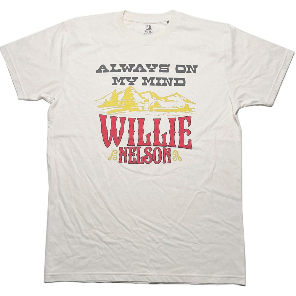 Willie Nelson - Always On My Mind Heren Tshirt - Gebroken wit